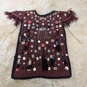 Traditional Vintage Turkmen Nomad child ceremonial dress & vest